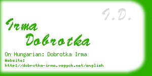 irma dobrotka business card